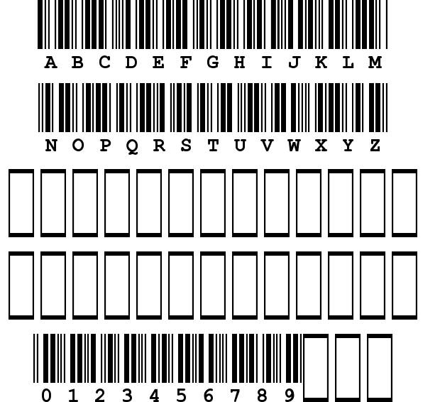 free barcode font code 39